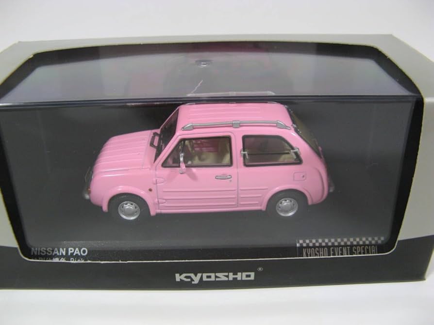 京商 1/43 日産パオ イベント限定特別仕様色/ピンク モデルミニカー